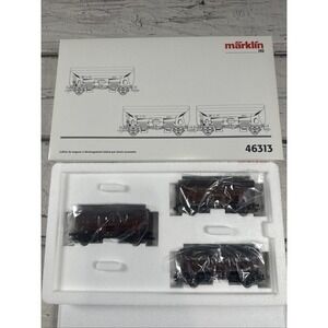 Märklin H0 46313 SNCB Side Dump Car Set 3-Car Belgian Coal Hopper Set NIB Rare